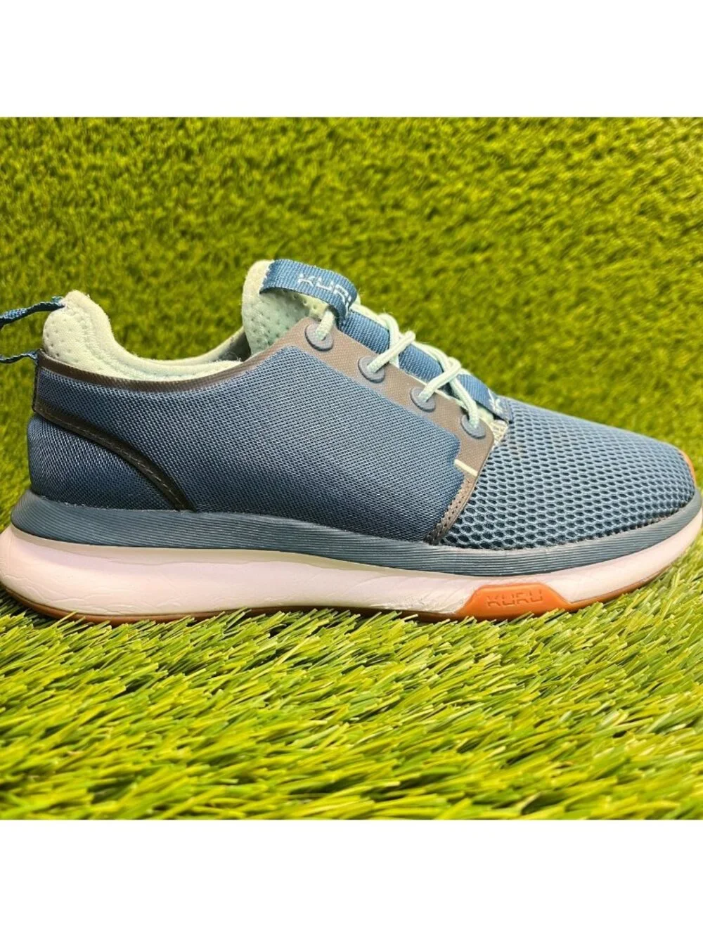 Kuru Atom Womens Size 5.5 Blue White Athletic Running Walking Shoes Sneakers